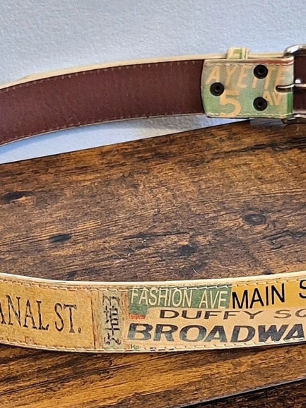 Printed Graphic Belt XL Genuine Leather 342"/44"